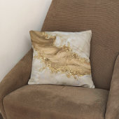 金ゴールドと真珠 – （ばちゃばちゃ）跳ねると流れ クッション