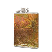 金ゴールドと真鍮メッキしたクラックルパテのテクスチャ フラスク (左)