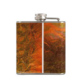 金ゴールドと真鍮メッキしたクラックルパテのテクスチャ フラスク (裏面)