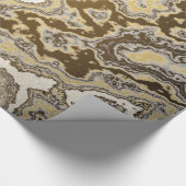 金ゴールドと砂岩卵 ラッピングペーパー (角)