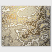 金ゴールドと砂岩卵 ラッピングペーパー (フラット)