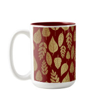 金ゴールドと紅葉模様