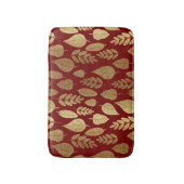金ゴールドと紅葉模様 バスマット (正面縦)