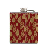 金ゴールドと紅葉模様&モノグラム フラスク (裏面)