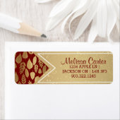 金ゴールドと紅葉模様 ラベル (インサイチュ)