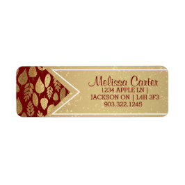 金ゴールドと紅葉模様 ラベル