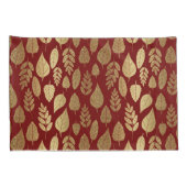 金ゴールドと紅葉模様 枕カバー (裏面-右)