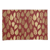 金ゴールドと紅葉模様 枕カバー (正面右)