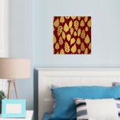 金ゴールドと紅葉模様 箔ポスター (インサイチュ (寝室))