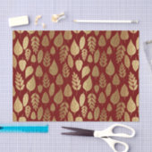 金ゴールドと紅葉模様 薄葉紙 (クラフト)