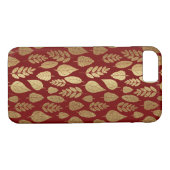 金ゴールドと紅葉模様 Case-Mate iPhoneケース (裏面(横))