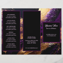 金ゴールドと紫のメニューと価格