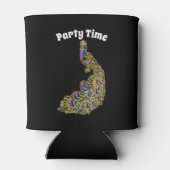 金ゴールドと紫の孔雀が明るく輝く 缶クーラー (裏面)