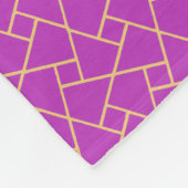 金ゴールドと紫イ伝統的スラームフリースブランケット フリースブランケット (角)