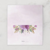 金ゴールドと紫ラベンダー結婚ズ プレイスカード (外部開封)