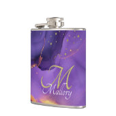 金ゴールドと紫瑪瑙💜✨スクリプエレガントトモノグラム フラスク (左)