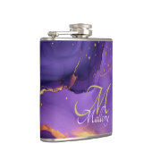 金ゴールドと紫瑪瑙💜✨スクリプエレガントトモノグラム フラスク (右)