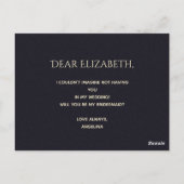 金ゴールドと紫素朴の花嫁の提案 ポストカード (裏面)