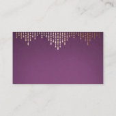 金ゴールドと紫色のデコヴィンテージの結婚式座席表 プレイスカード (裏面)