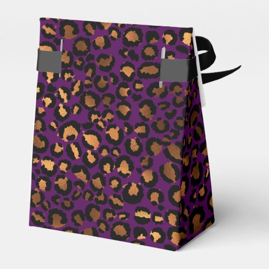 金ゴールドと紫色のヒョウ柄 フェイバーボックス (裏面サイド)