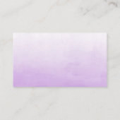 金ゴールドと紫色の赤ちゃんシャワーおむつラッフルチケット エンクロージャーカード (裏面)