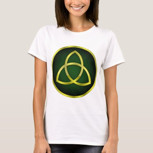 金ゴールドと緑のトークトラ Tシャツ (正面)