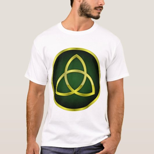 金ゴールドと緑のトークトラ Tシャツ (正面)