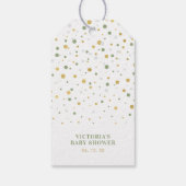 金ゴールドと緑のバルーン |パーティーありがとうメッセージカード ギフトタグ (裏面)