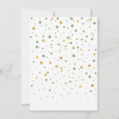 金ゴールドと緑のバルーン |パーティー感謝状 サンキューカード (裏面)