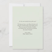 金ゴールドと緑の松の針リースクリスマスフォト (裏面)