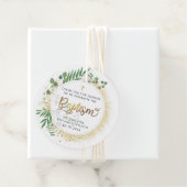 金ゴールドと緑の植物学バプテスマありがとう フェイバータグ (インサイチュ)