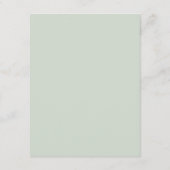 金ゴールドと緑の植物学結婚の詳細 エンクロージャーカード (裏面)