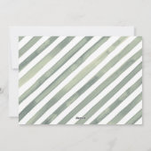 金ゴールドと緑の水彩の冬の葉 シーズンカード (裏面)