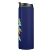 金ゴールドと緑の水竜(ドラゴンボート) タンブラー (回転右)