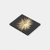 金ゴールドと緑の花火バースト ポストイット (アングル)
