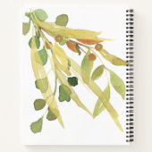 金ゴールドと緑の葉のレシピ開催者 ノートブック (裏面)