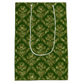 金ゴールドと緑の赤いヴィンテージマスク2 ミディアムペーパーバッグ (裏面)