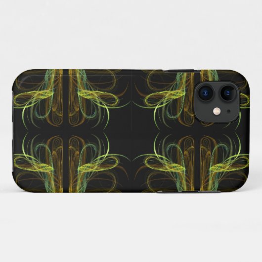 金ゴールドと緑のiPhone 5カスタムケース – メイトID Case-Mate iPhoneケース (裏面(横))