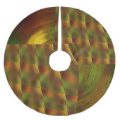 「金ゴールドと緑を入れ遊て」クリスマスツリースカート ブラッシュドポリエステルツリースカート (正面)