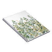 金ゴールドと緑植物ユーカリ葉 ノートブック (右側)