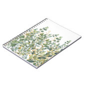 金ゴールドと緑植物ユーカリ葉 ノートブック (左側)