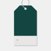 金ゴールドと緑 |鹿モダンメリークリスマス ギフトタグ (裏面)