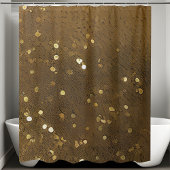 金ゴールドと茶色のシークインシャワーカーテン シャワーカーテン