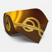 金ゴールドと茶色のネックタイ ネクタイ (ロール)