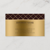 金ゴールドと茶色の幾何学的デザイン 名刺 (裏面)