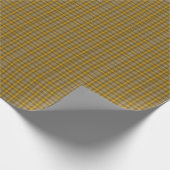 金ゴールドと茶色の格子模様 ラッピングペーパー (角)