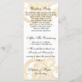 「金ゴールドと茶色」結婚式 プログラム (裏面)