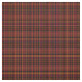 金ゴールドと赤い格子縞の布紅葉パターン ファブリック (見本)