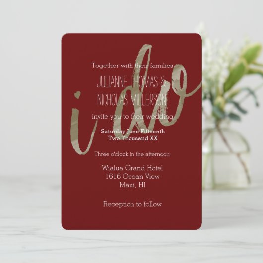 金ゴールドと赤い水の色は私が行結婚う 招待状 (スタンド正面)