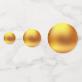 金ゴールドと赤い表の紙吹雪 コンフェッティ (裏面)